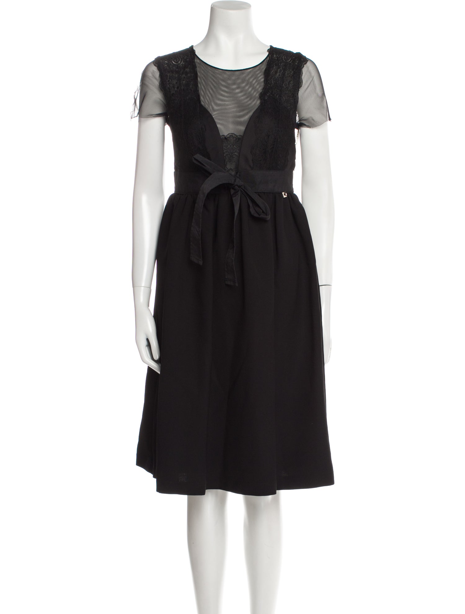 TWINSET Crew Neck Midi Length Dress