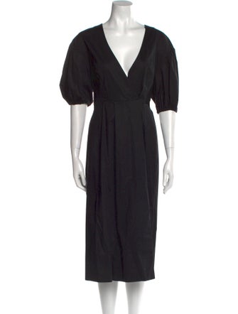 TWINSET V-Neck Midi Length Dress