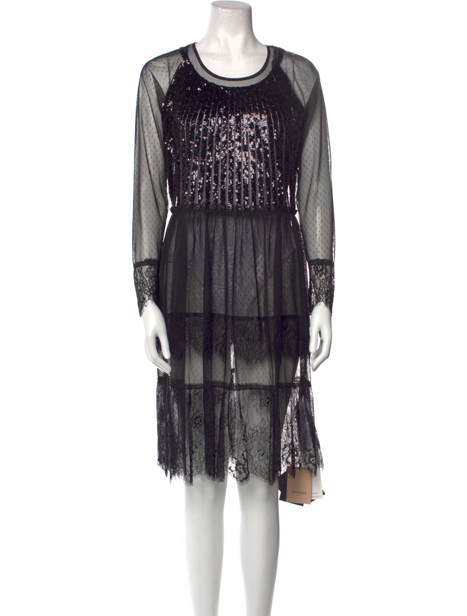 TWINSET Lace Pattern Knee-Length Dress