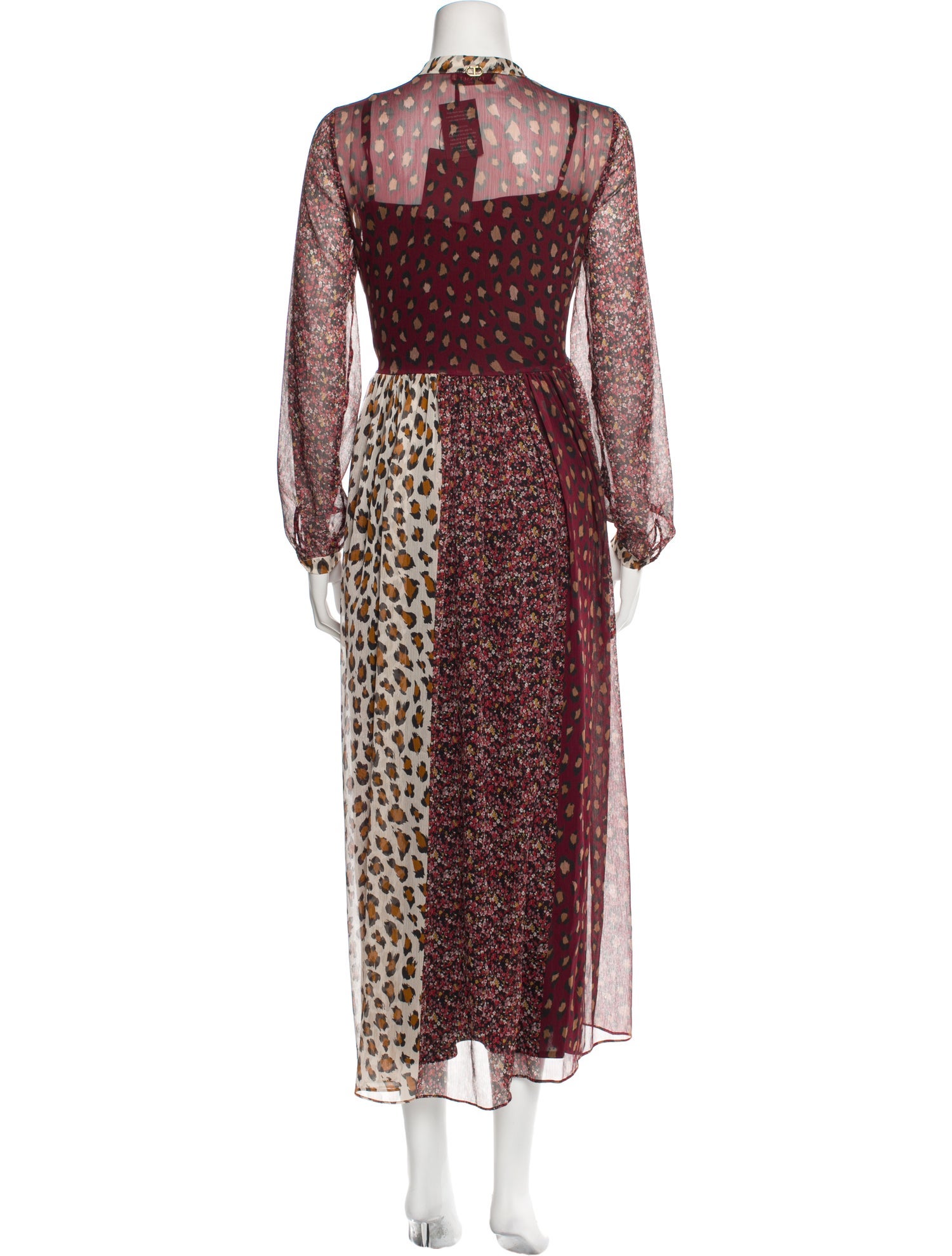 TWINSET Animal Print Long Dress