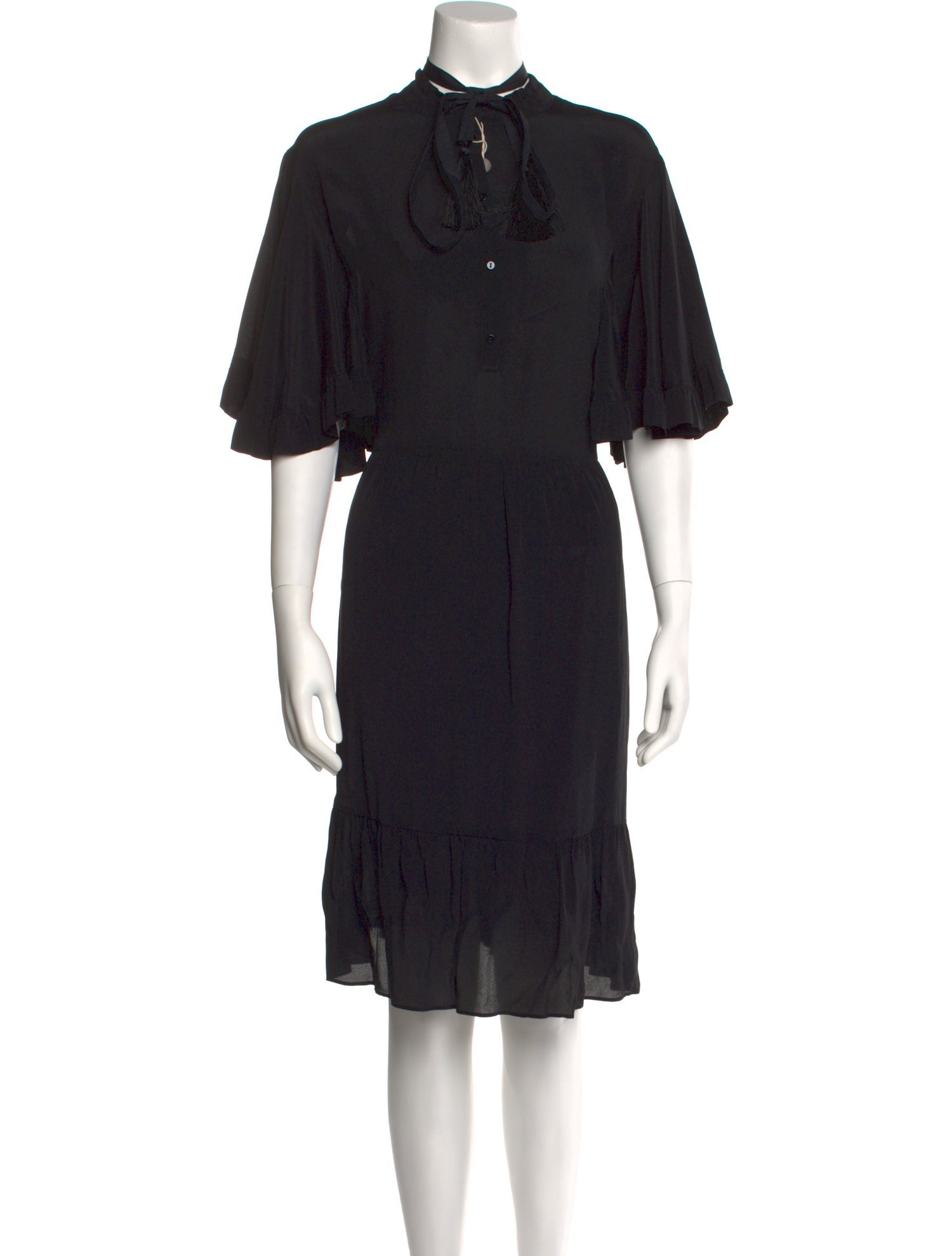 TWINSET Mock Neck Knee-Length Dress