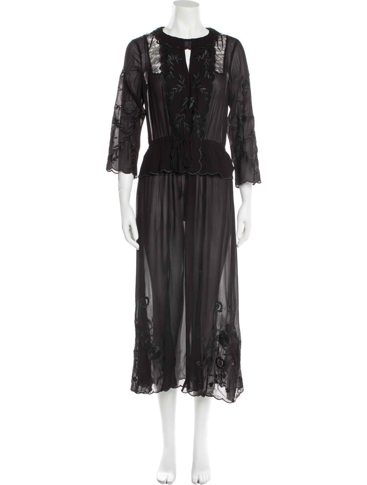 TWINSET Crew Neck Long Dress