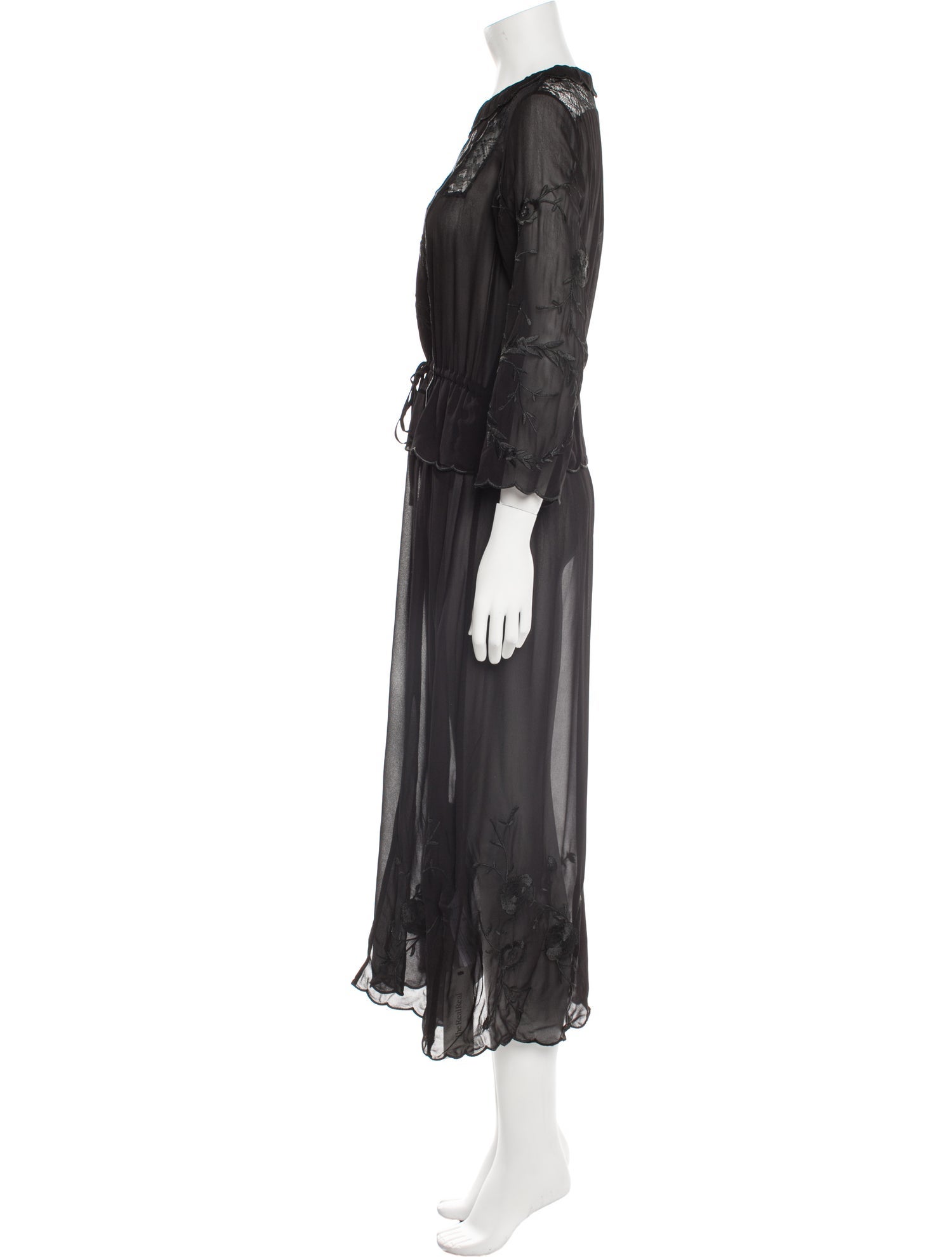 TWINSET Crew Neck Long Dress