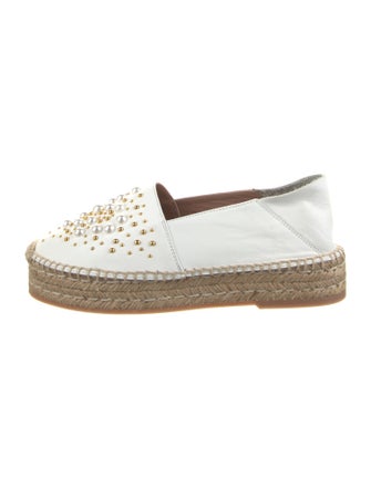 TWINSET Leather Colorblock Pattern Espadrilles