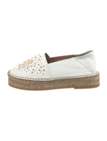Twinset Flats Leather Colorblock Pattern Espadrilles Us5, It35 | 5