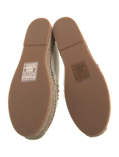 TWINSET Leather Colorblock Pattern Espadrilles