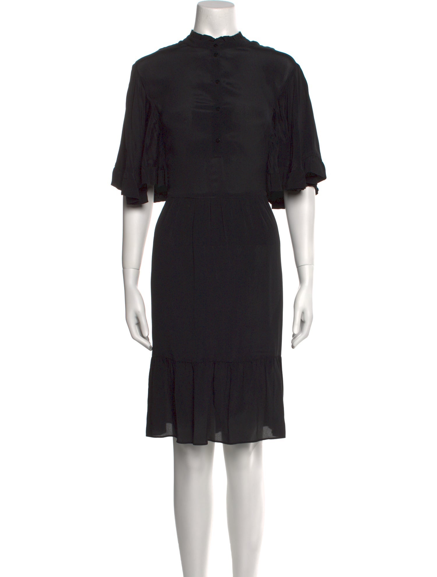 TWINSET Mock Neck Midi Length Dress