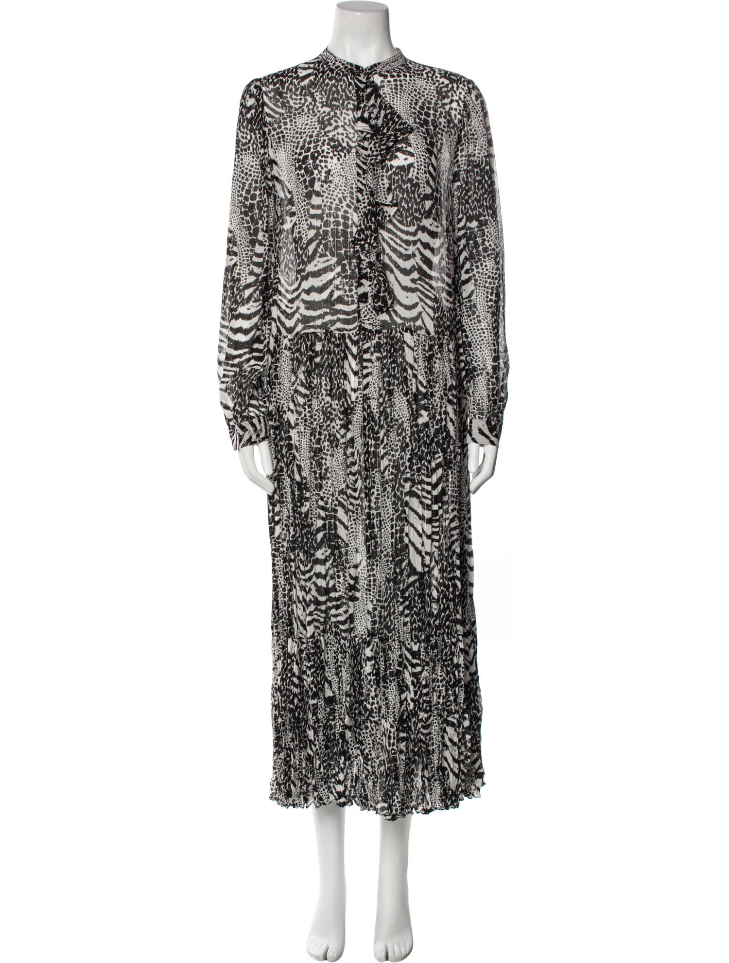 TWINSET Animal Print Long Dress