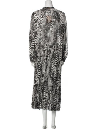 TWINSET Animal Print Long Dress