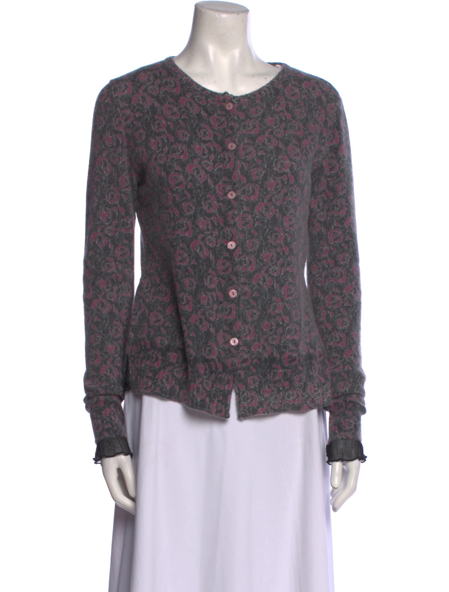 TWINSET Printed Crew Neck Sweater