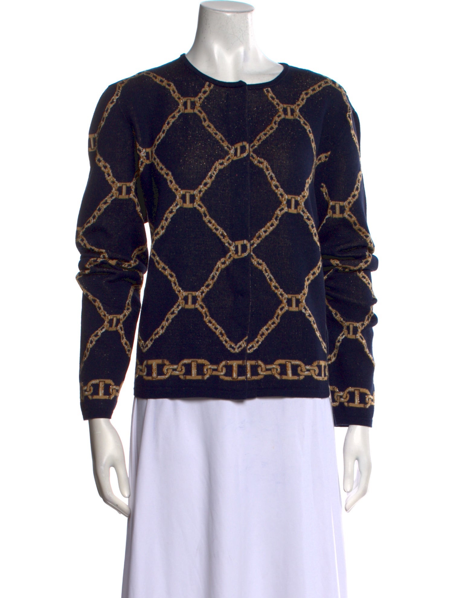 TWINSET Printed Crew Neck Sweater