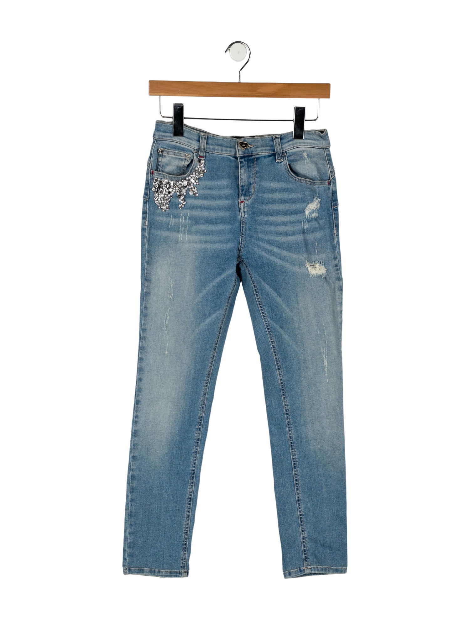 TWINSET High-Rise Straight Leg Jeans