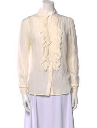 TWINSET Long Sleeve Button-Up Top