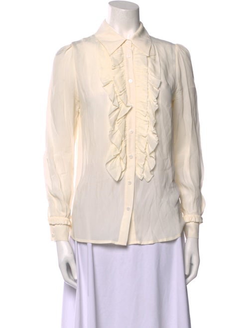 TWINSET Long Sleeve Button-Up Top