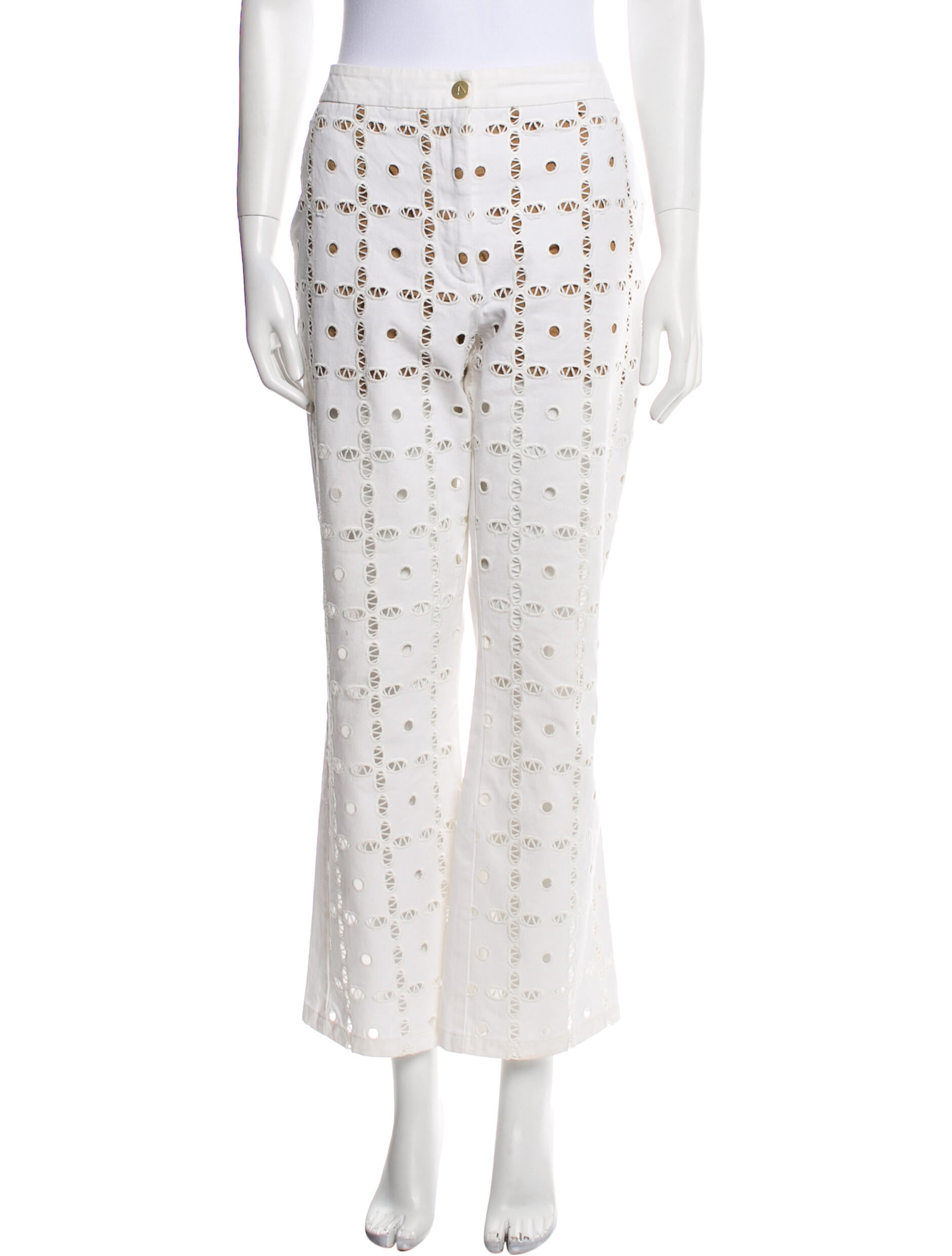 TWINSET Patterned Wide Leg Pants