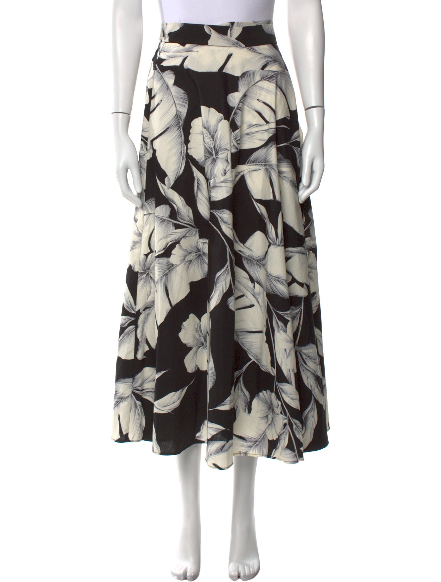 TWINSET Floral Print Midi Length Skirt