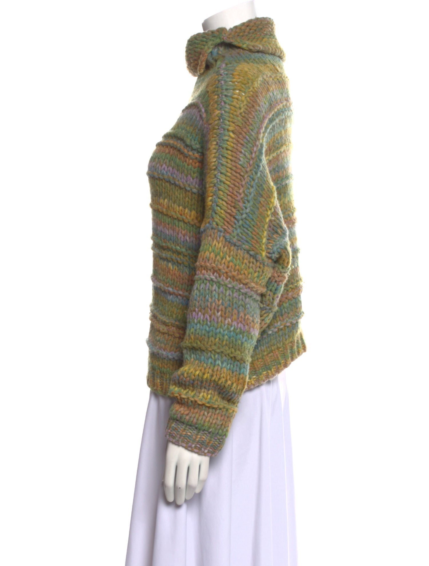 TWINSET Striped Turtleneck Sweater