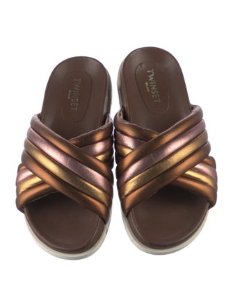 TWINSET Leather Slides