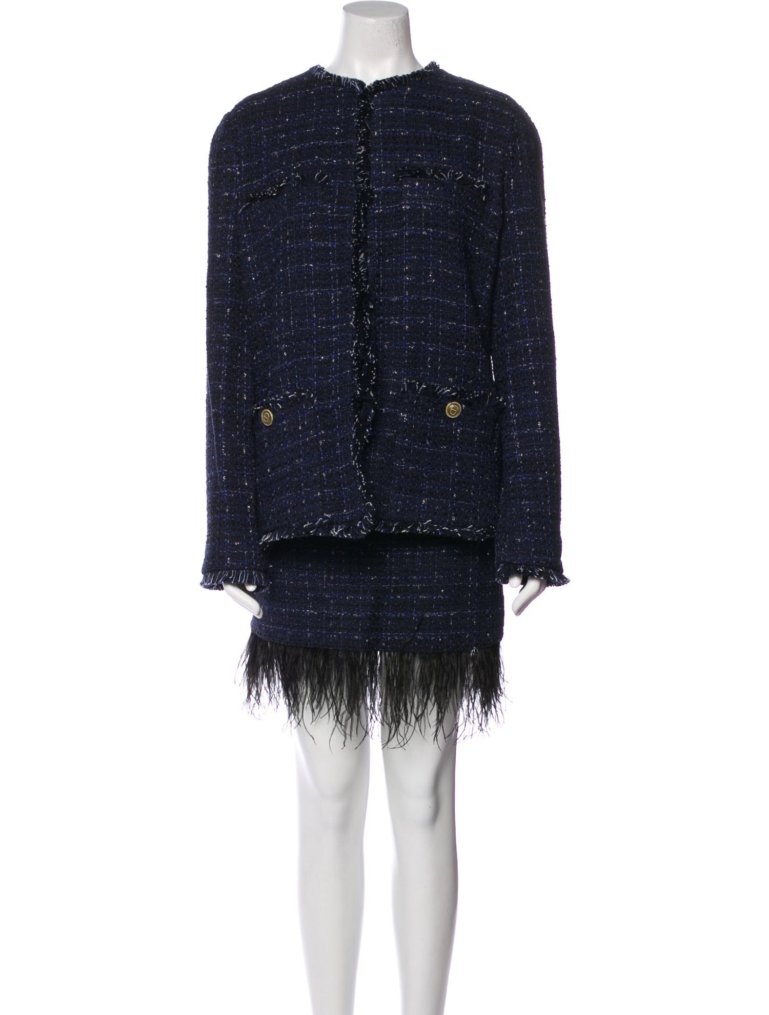 TWINSET Tweed Pattern Skirt Suit