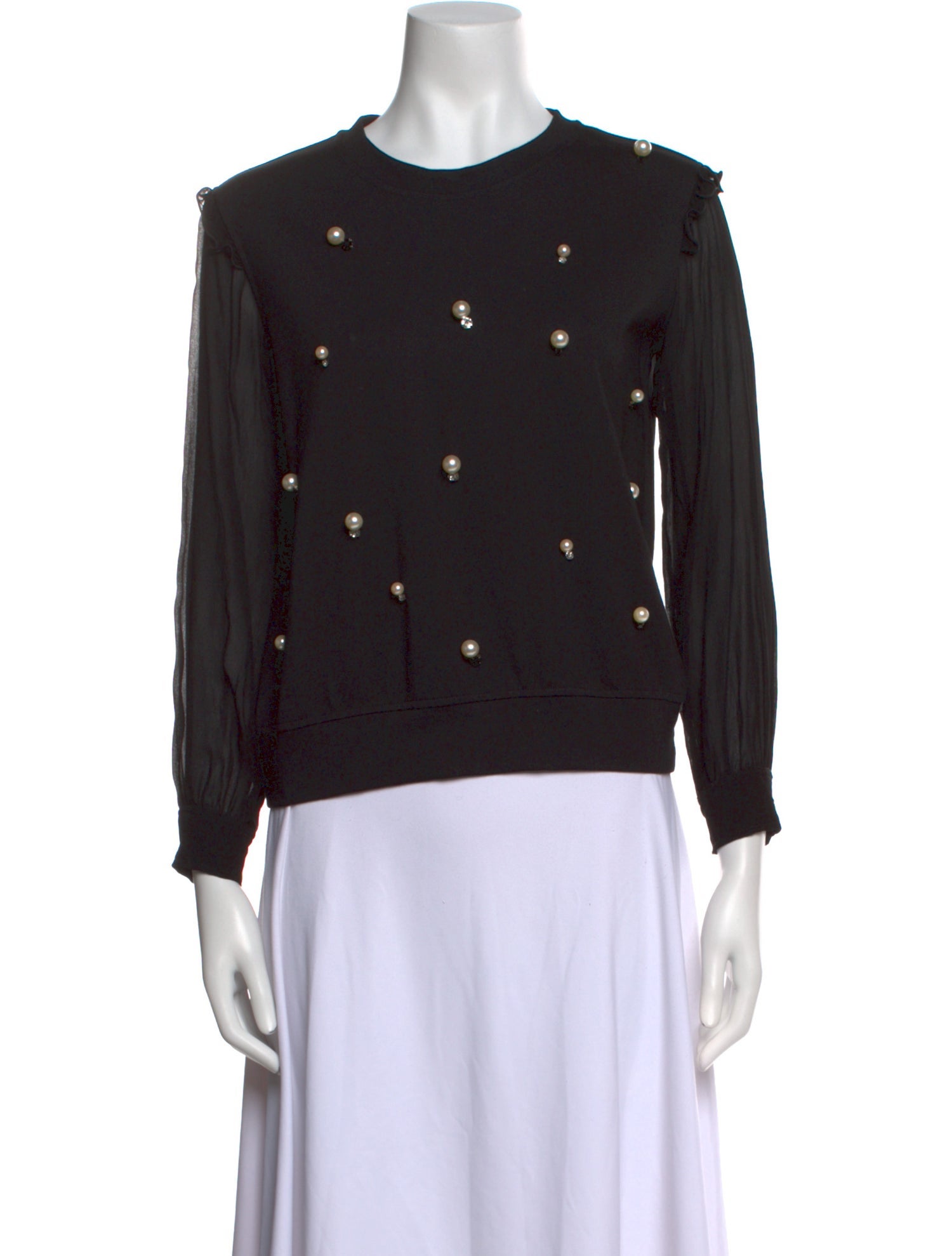 TWINSET Crew Neck Long Sleeve Sweatshirt