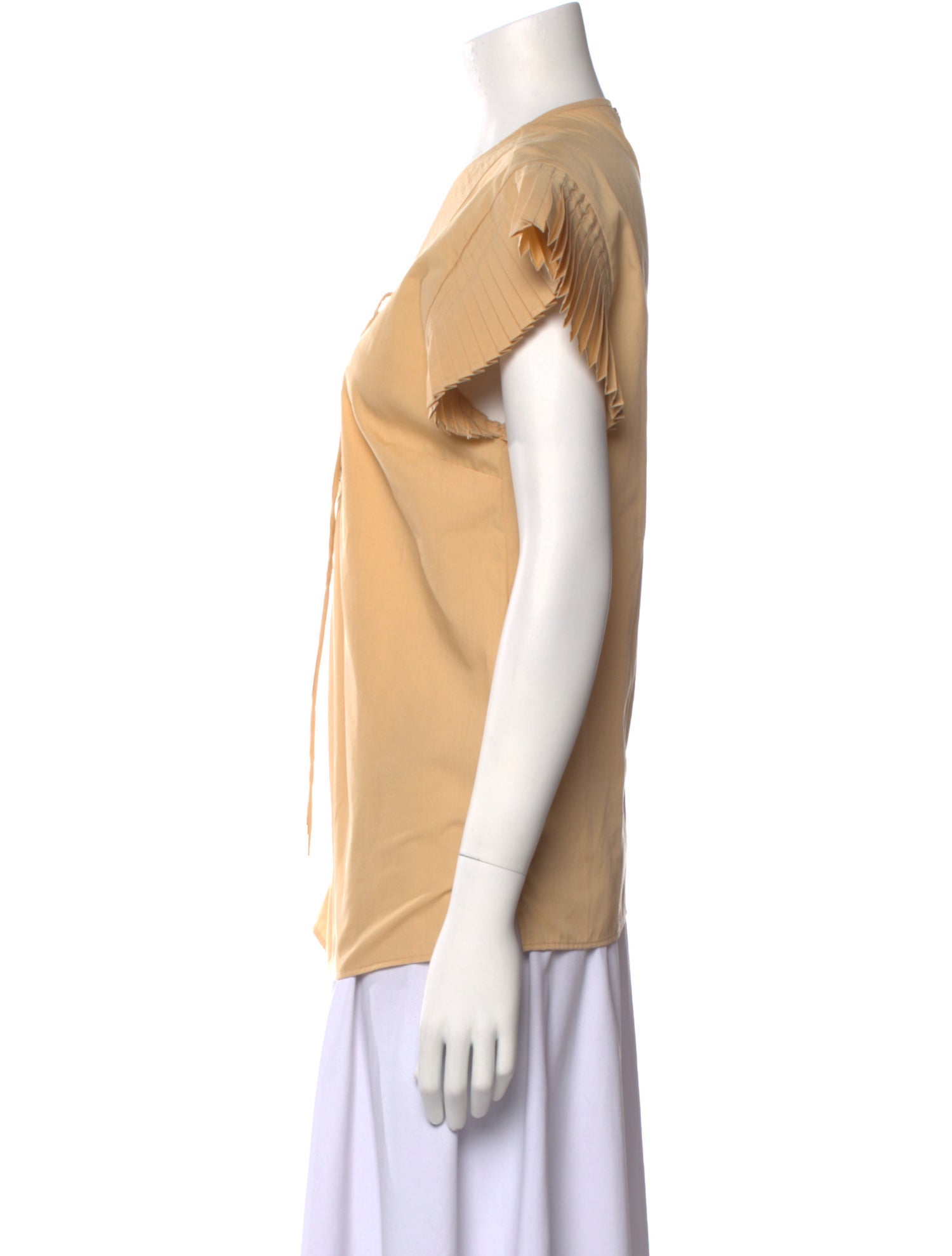 TWINSET V-Neck Short Sleeve Blouse