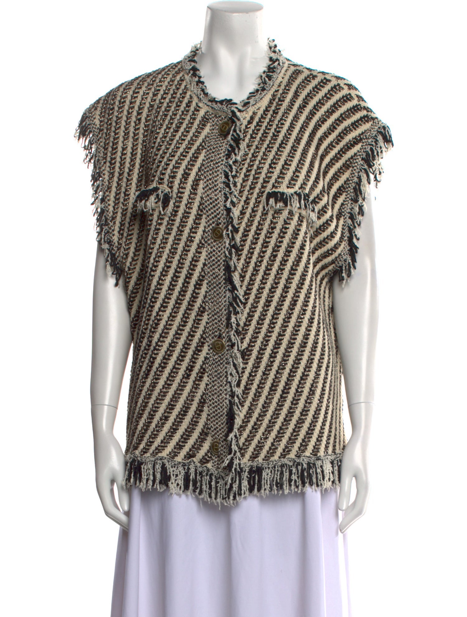 TWINSET Striped Scoop Neck Sweater