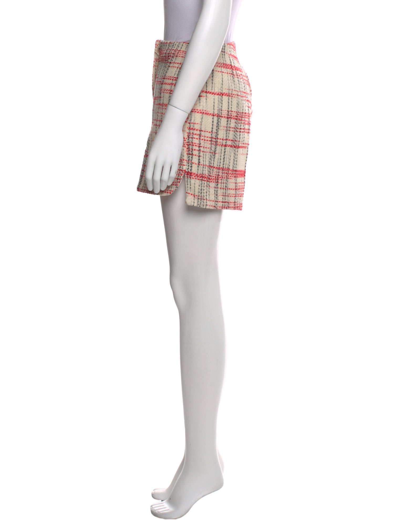 TWINSET Tweed Pattern Mini Shorts