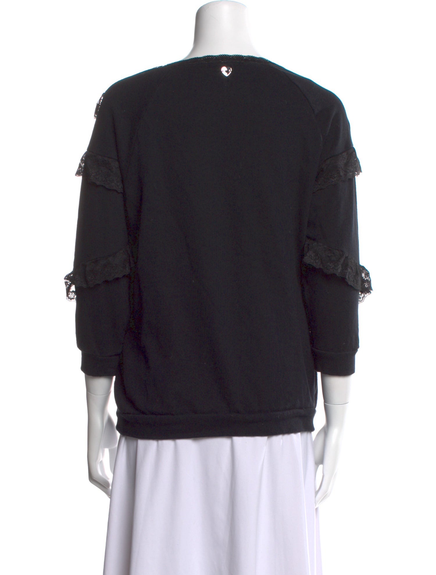 TWINSET Scoop Neck Three-Quarter Sleeve Sweatshirt