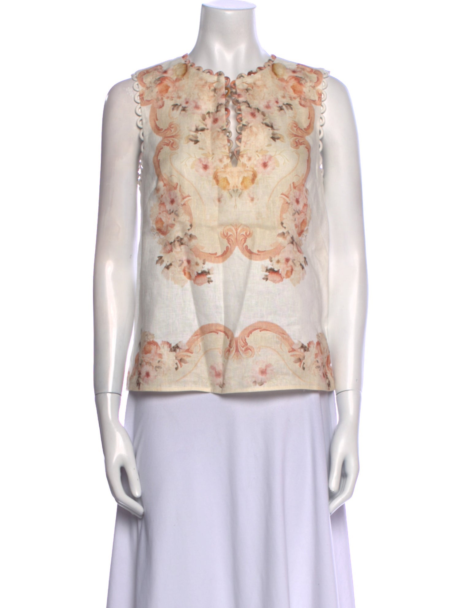 TWINSET Floral Print Crew Neck Blouse