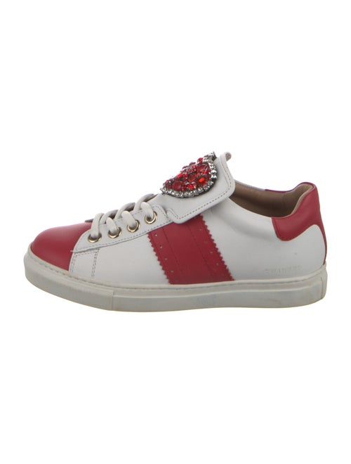 TWINSET Leather Colorblock Pattern Sneakers