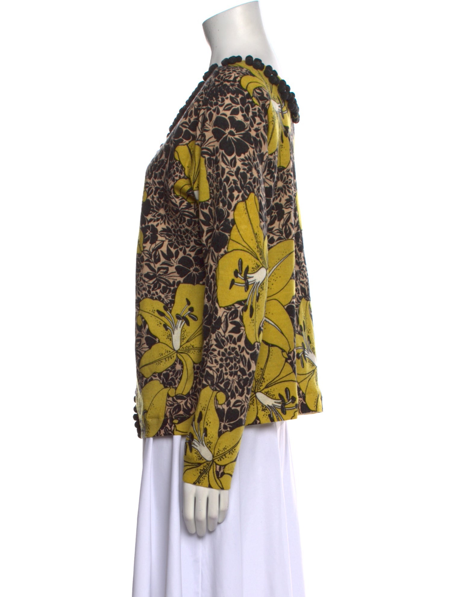 TWINSET Printed Scoop Neck Sweater