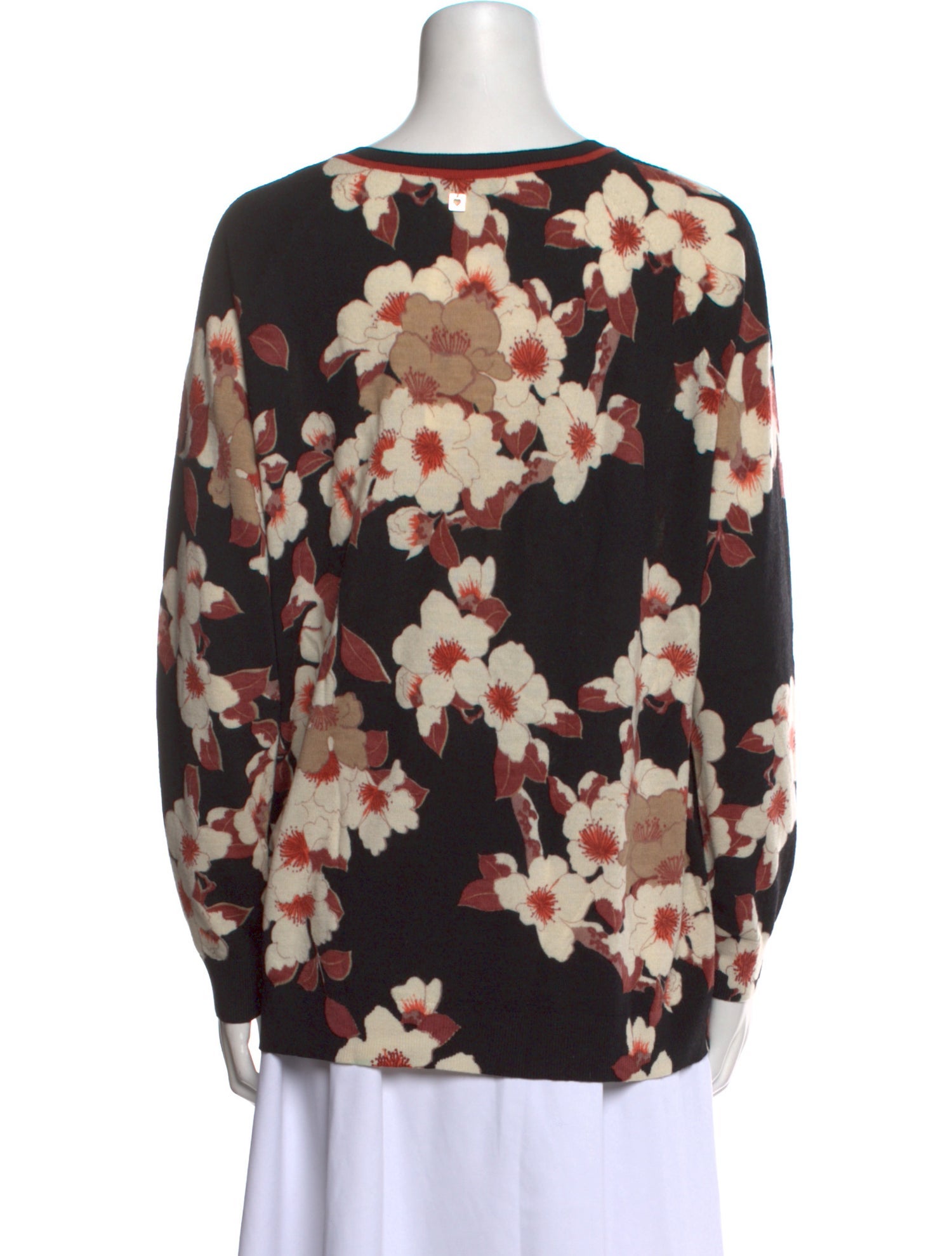 TWINSET Wool Floral Print Sweater