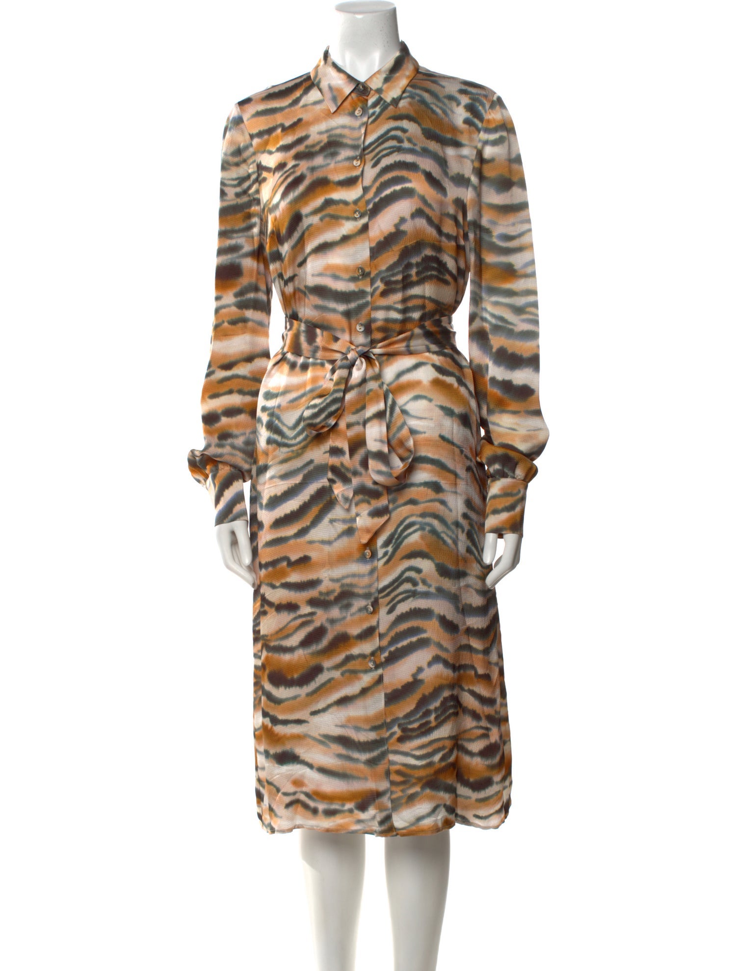TWINSET Animal Print Midi Length Dress