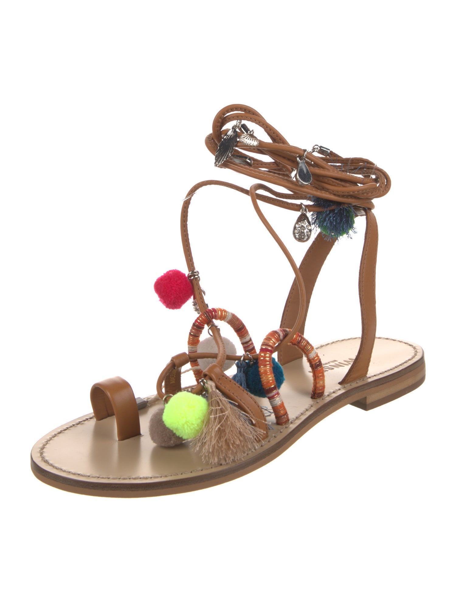 TWINSET Leather Gladiator Sandals