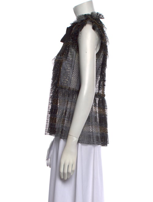 TWINSET Printed Mock Neck Blouse