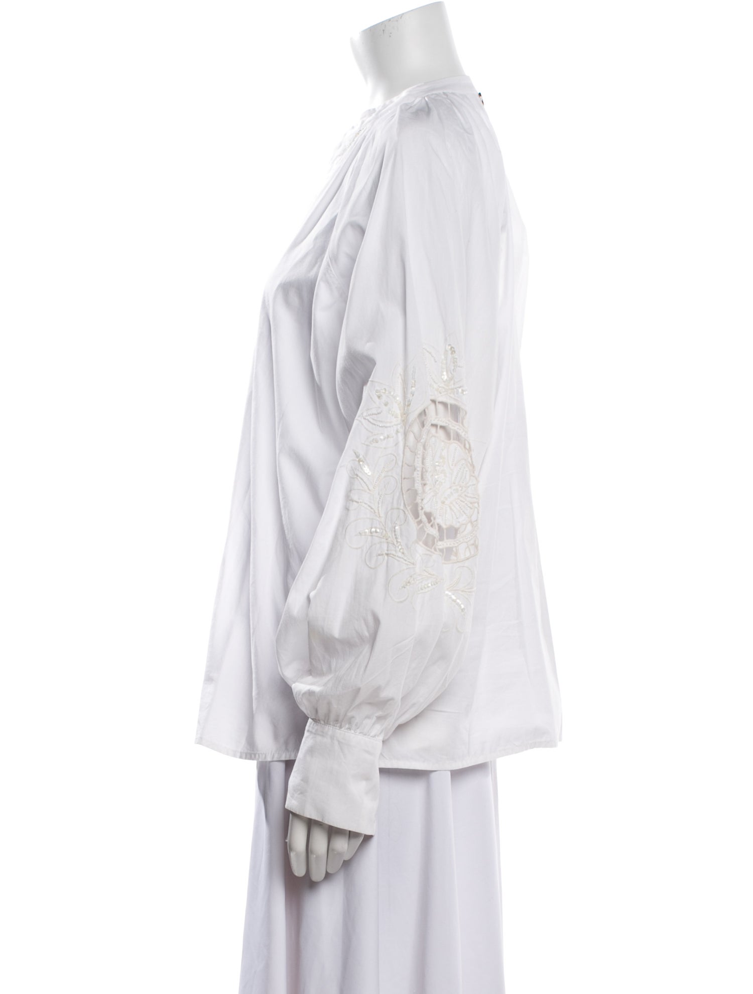 TWINSET V-Neck Long Sleeve Blouse