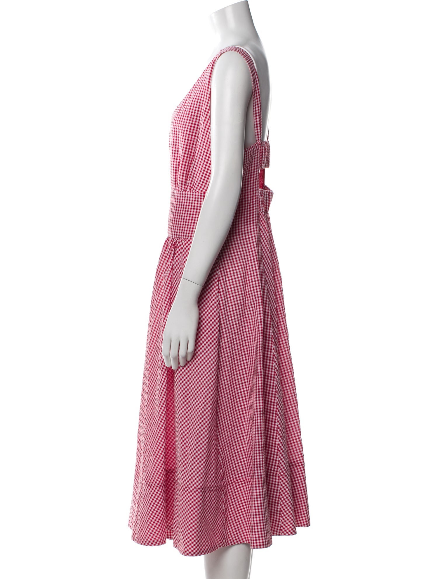 TWINSET Plaid Print Midi Length Dress