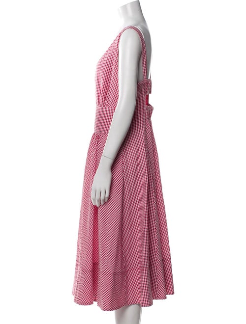 TWINSET Plaid Print Midi Length Dress