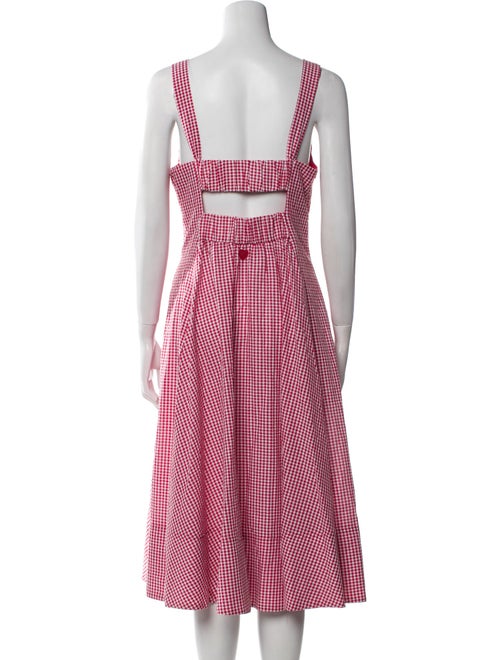 TWINSET Plaid Print Midi Length Dress