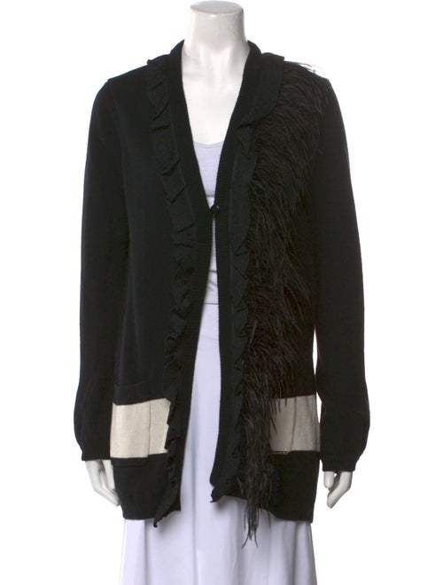 TWINSET Striped Open Front Sweater