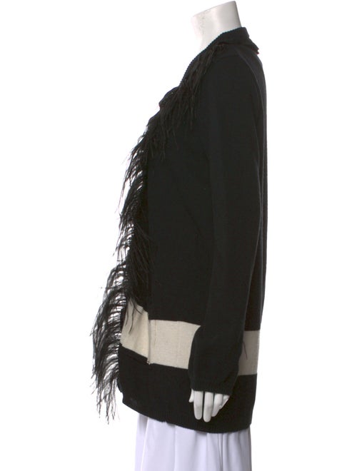 TWINSET Striped Open Front Sweater