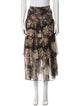 TWINSET Floral Print Midi Length Skirt
