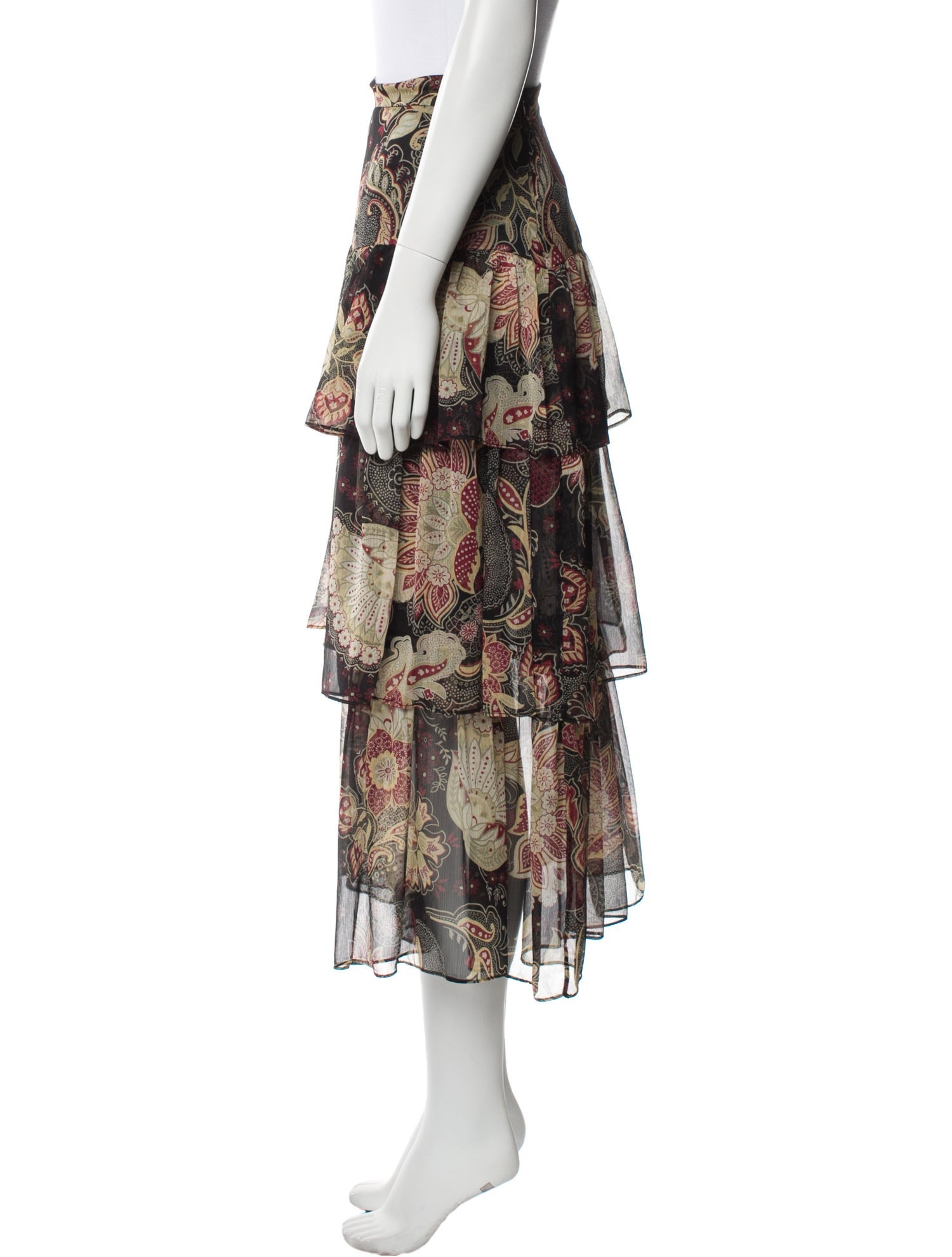 TWINSET Floral Print Midi Length Skirt