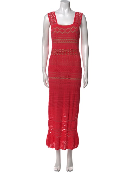 TWINSET Square Neckline Long Dress