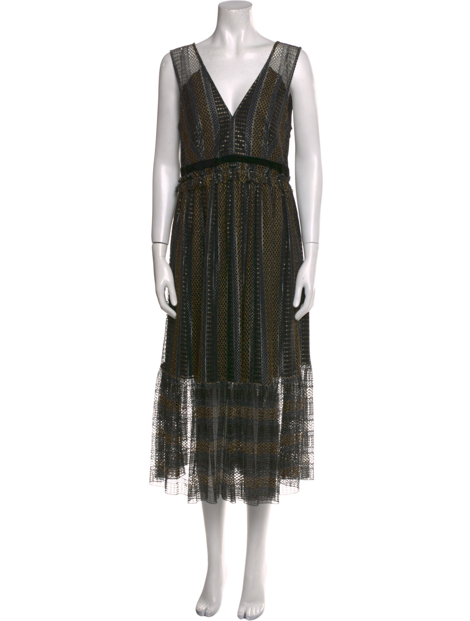 TWINSET Striped Long Dress