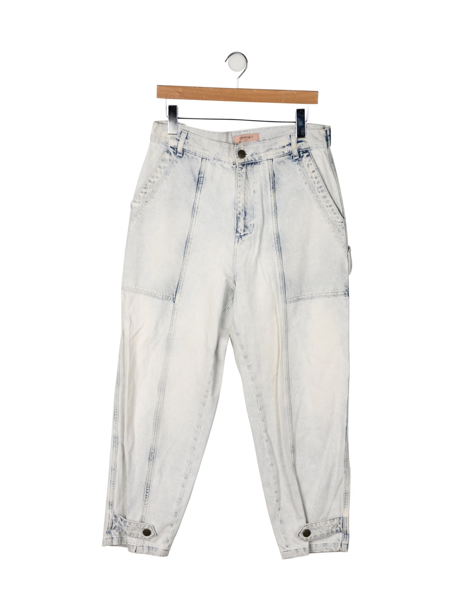 TWINSET High-Rise Straight Leg Jeans