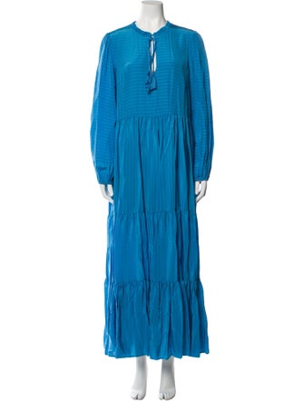 TWINSET Tie Neck Long Dress