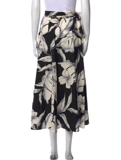 TWINSET Floral Print Midi Length Skirt