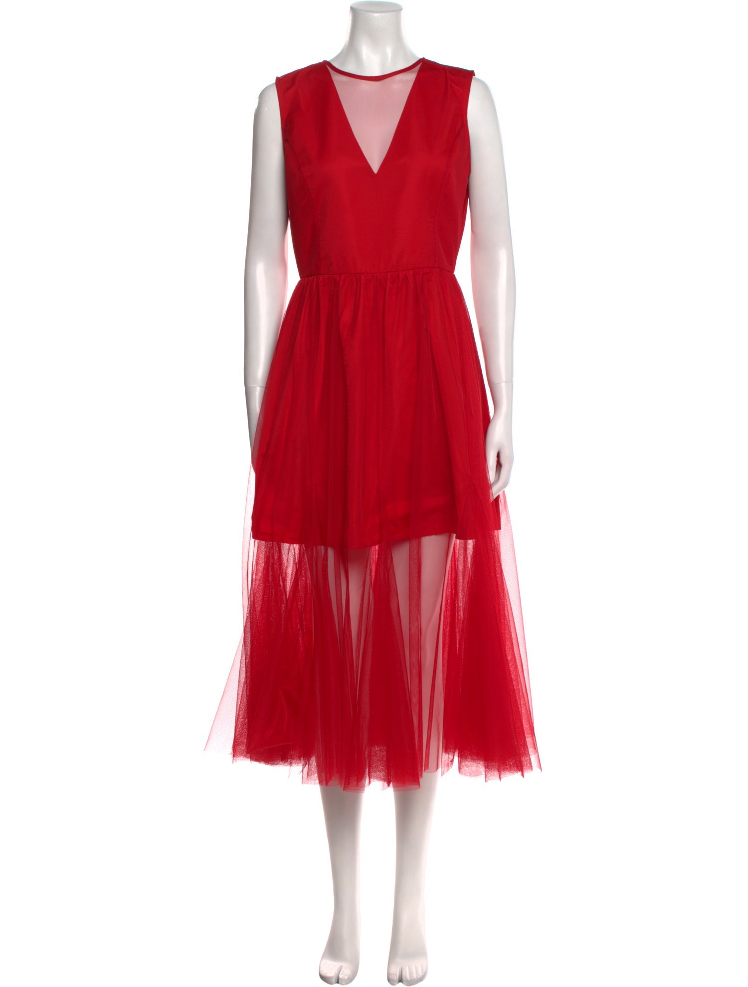 TWINSET Crew Neck Midi Length Dress