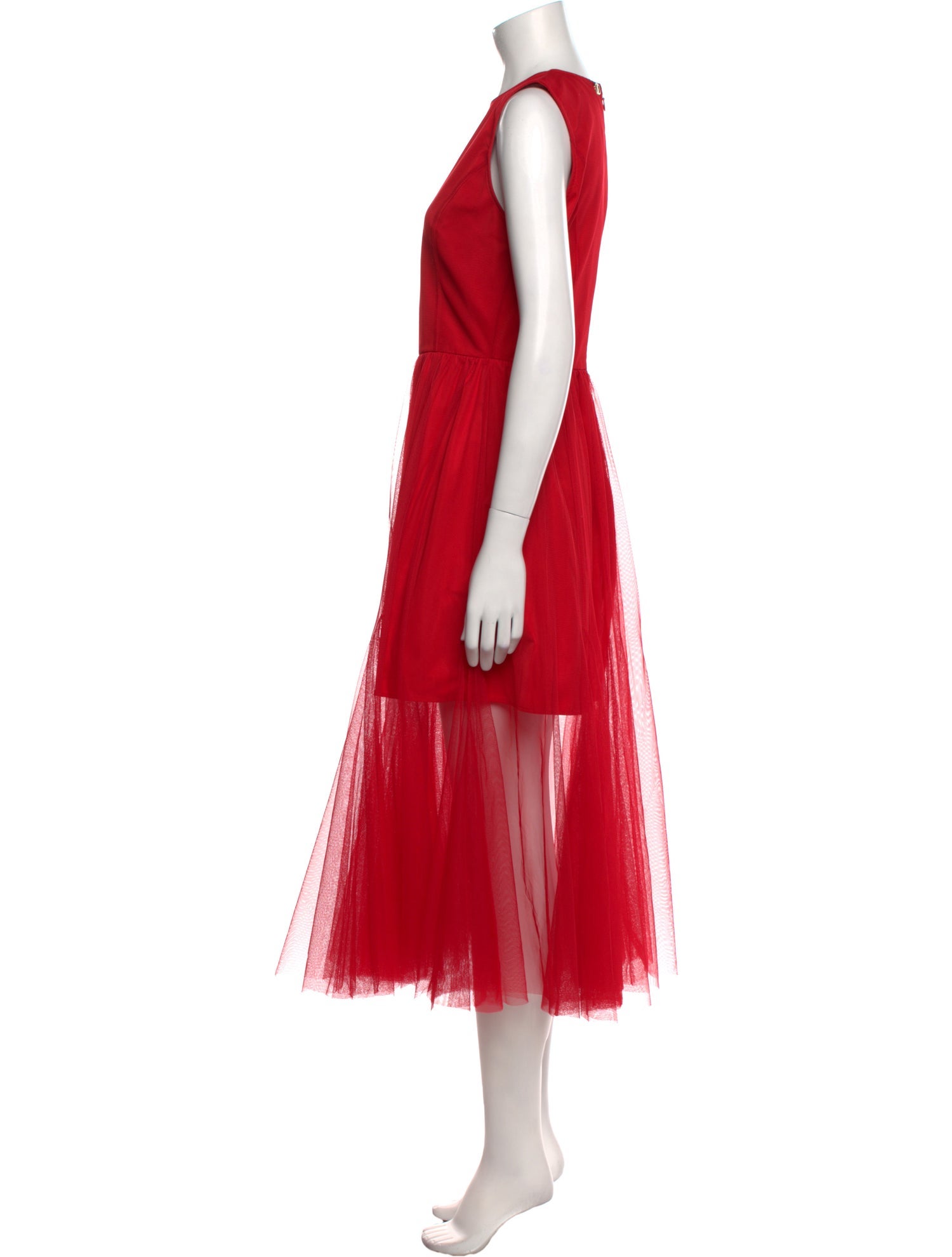 TWINSET Crew Neck Midi Length Dress